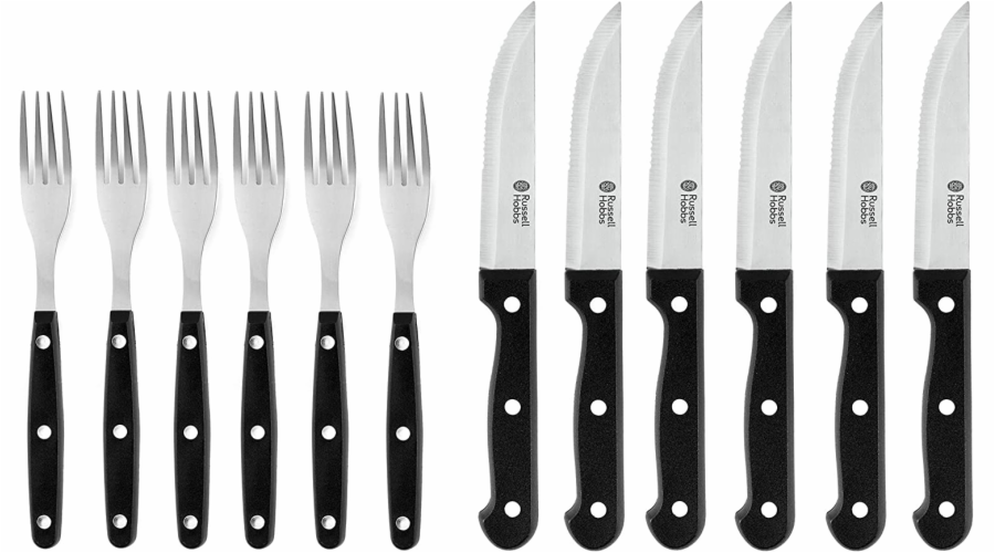 Russell Hobbs RH000431EU Steak knife and fork set 12pcs black