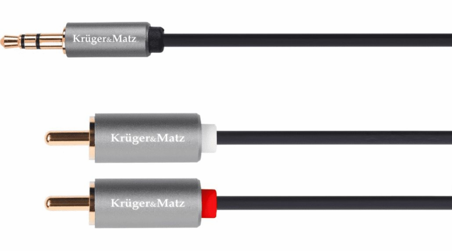 Kabel KRUGER & MATZ JACK 3.5 stereo/2xCINCH 1,8m KM1214 Basic