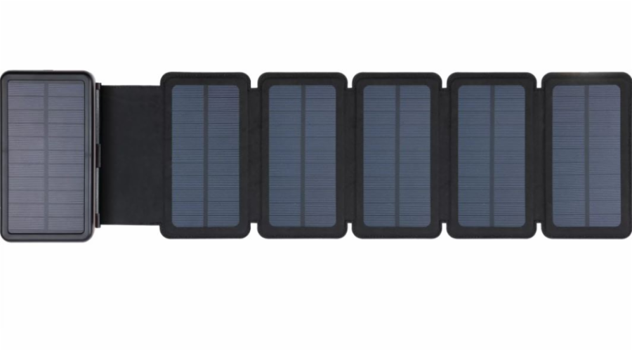 Sandberg Solar 6-Panel Powerbank 20000, solární nabíječka, černá