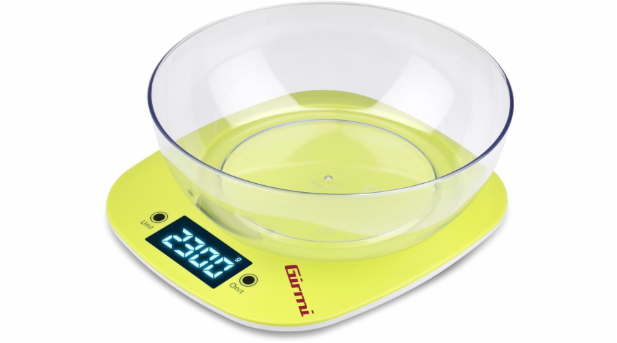 Kuchyňská váha Girmi, PS0303, elektronická, podsvícený displej, funkce Tare, 2 x AAA, 1,5 V