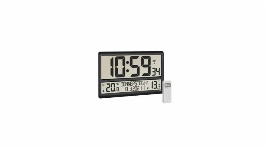 TFA 60.4521.01 XL Radio Clock with Indoor/Outdoor Temperature