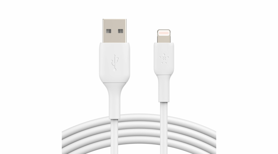 PVC USB-A na Lightning 2m bílý kabel