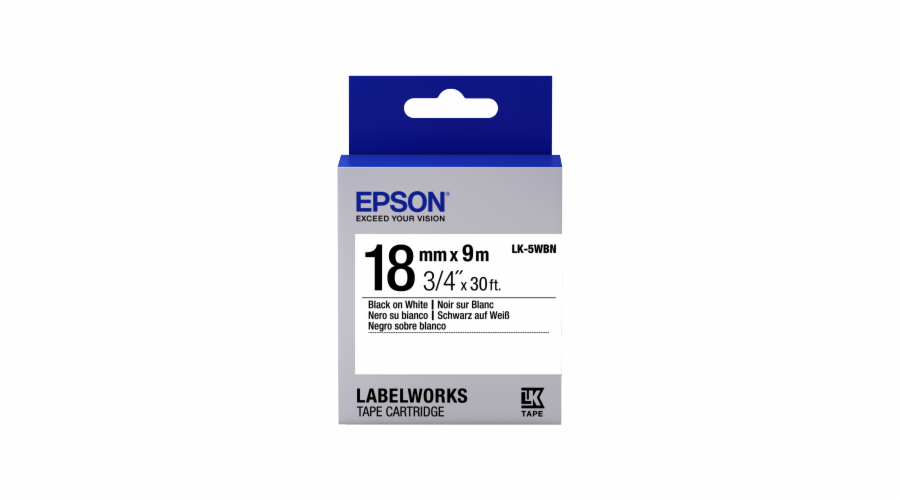 EPSON POKLADNÍ SYSTÉMY Epson Label Cartridge Standard LK-5WBN Black/White 18mm (9m) C53S655006 Epson Label Cartridge Standard LK-5WBN Black/White 18mm (9m)