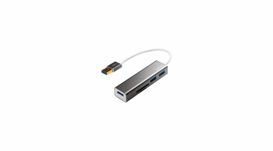 USB HUB LogiLink USB 3.0, 3portový, se čtečkou karet UA0306