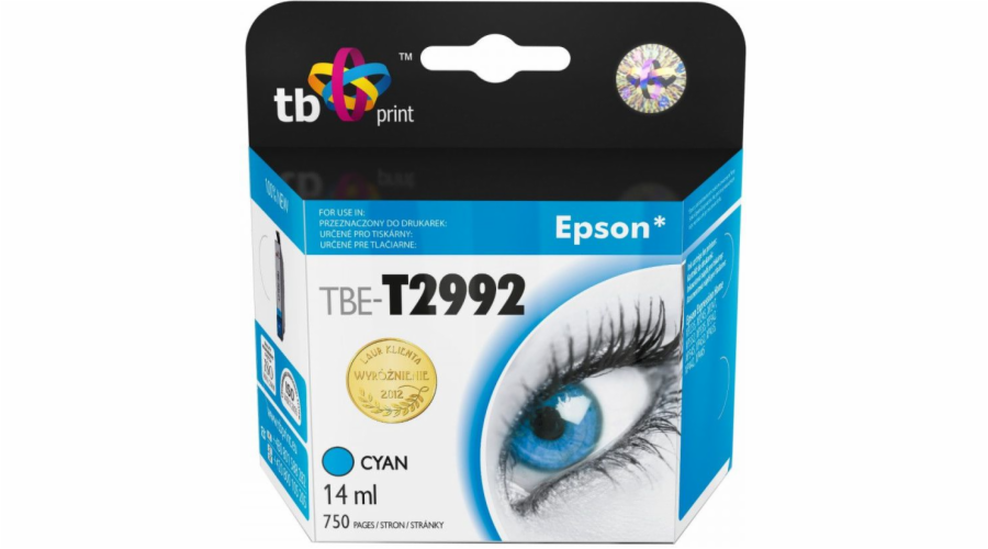 Inkoust TB kompatibilní s Epson T2992, azurová (TBE-T2992)