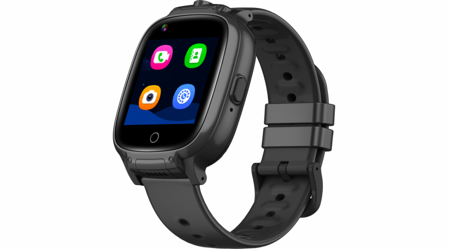 Černé chytré hodinky Garett Kids Twin 4G