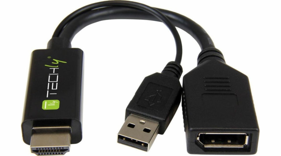 Adapter AV Techly DisplayPort - HDMI czarny (ICOC HDMI-DP12A60)