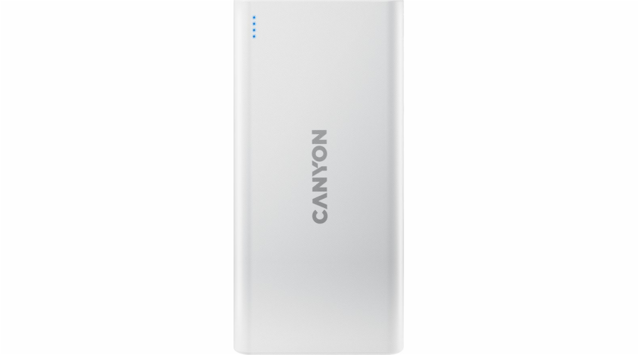 Canyon CNE-CPB1006W powerbanka PB-106W, 10000mAh Li-poly,Input 5V/2A (Micro-USB/USB-C),Output 5V/2.1A (2xUSB-A),bílá