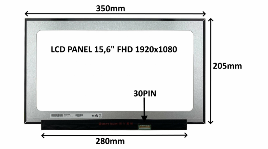 SIL LCD PANEL 15,6" FHD 1920x1080 30PIN MATNÝ IPS / BEZ ÚCHYTŮ 77021571 LCD PANEL 15,6" FHD 1920x1080 30PIN MATNÝ IPS / BEZ ÚCHYTŮ