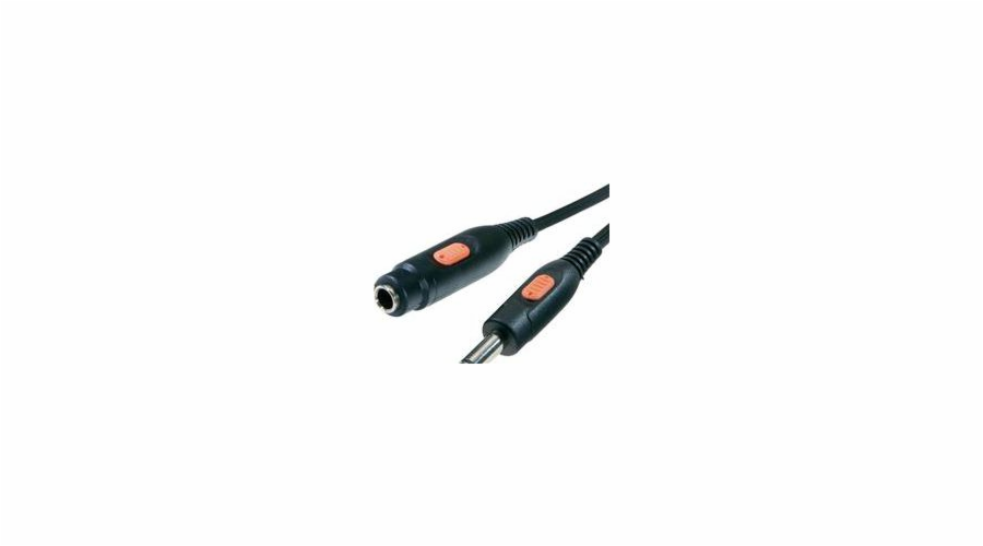 Kabel zdířka Jack 6,3mm - Jack 6,3mm 5m černá