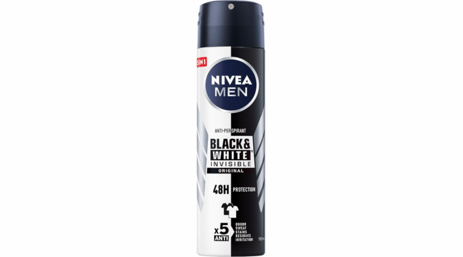 Nivea Deodorant INVISIBLE Black &amp; White pánský sprej 150ml
