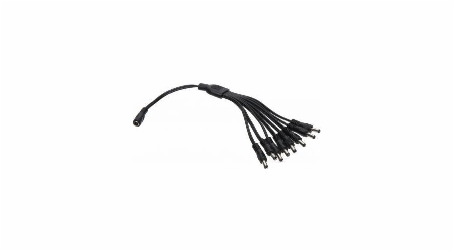 Cable interface/gender adapter 8 x DC Splitter Black