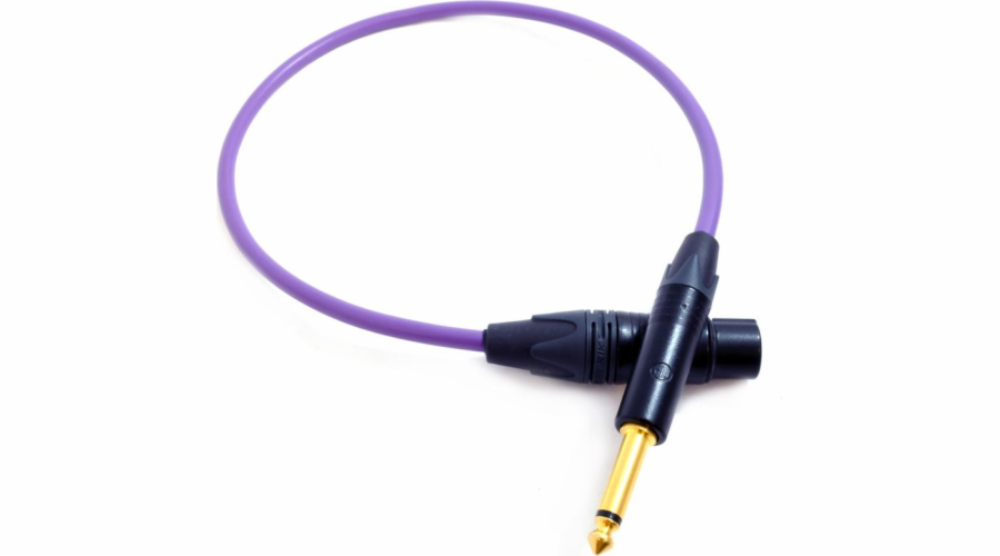 Melodika Jack 6,3mm - XLR 17m fialový kabel