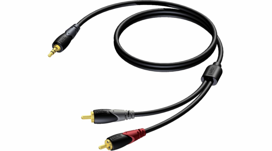 Kabel Procab Jack 3,5 mm - RCA (Cinch) x2 5 m černý (CLA711 / 5)