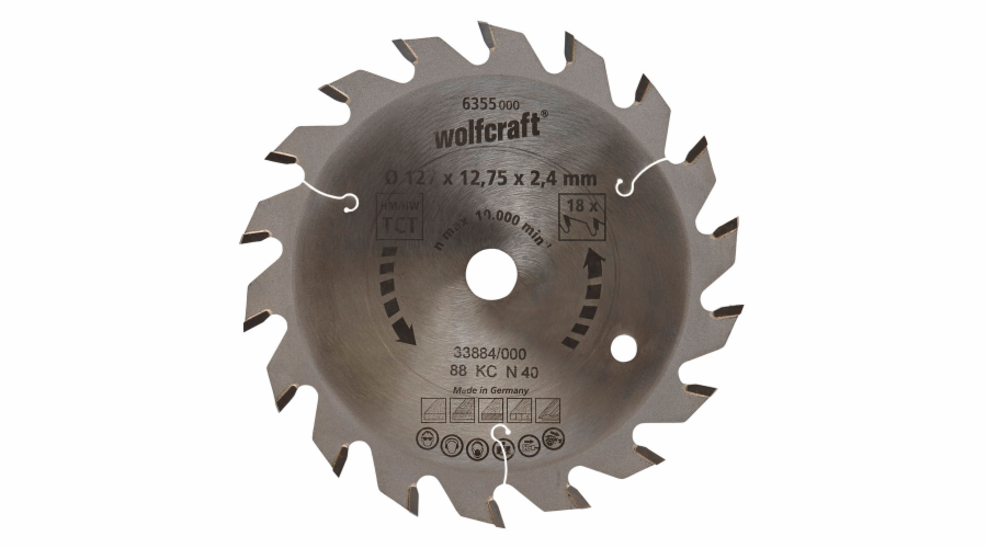 Wolfcraft 6355000 Průměr: 127 mm Počet zubů (na palec): 18