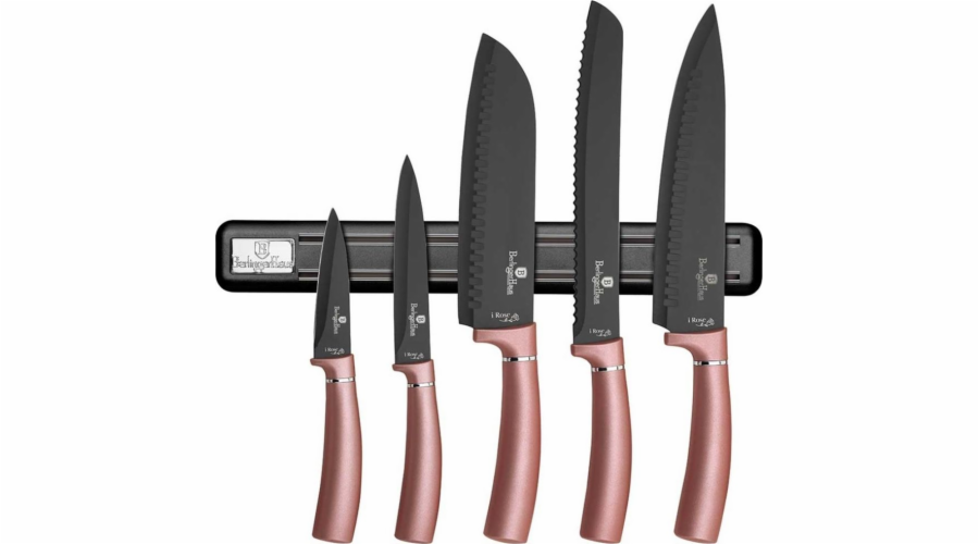 Berlingerhaus Sada nožů s magnetickým držákem 6 ks I-Rose Edition