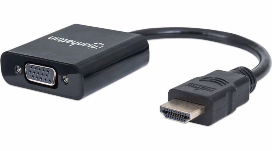 Adapter AV Manhattan HDMI - D-Sub (VGA) czarny (151436)