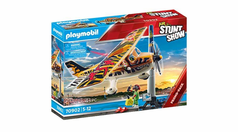 Vrtulové letadlo Playmobil, Vzdušná kaskaderská show, 43 dílků | 70902