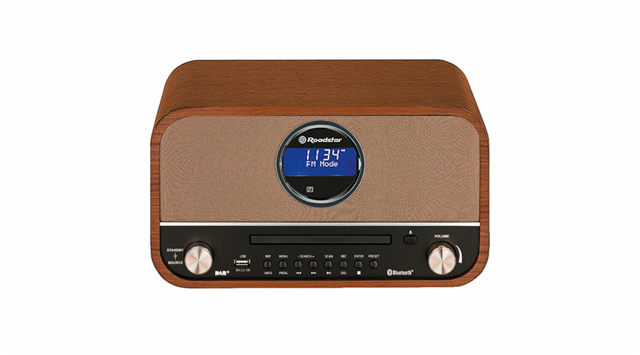 Roadstar, HRA-1782NBT, retro, CD/MP3 přehrávač, FM RDS, bluetooth, LCD dis