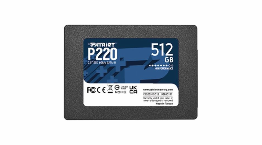 Patriot P220 128GB, P220S128G25 PATRIOT P220/128GB/SSD/2.5"/SATA/3R