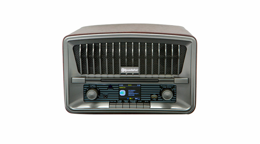Rádio Roadstar, HRA-270CD+BT, vintage styl, DAB+/DAB/RDS, CD/MP3, Bluetooth, 2 x 2W RMS