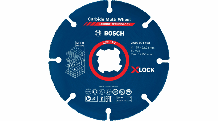 Bosch Expert X-LOCK Carbide MultiWheel Trennscheibe, O 125mm