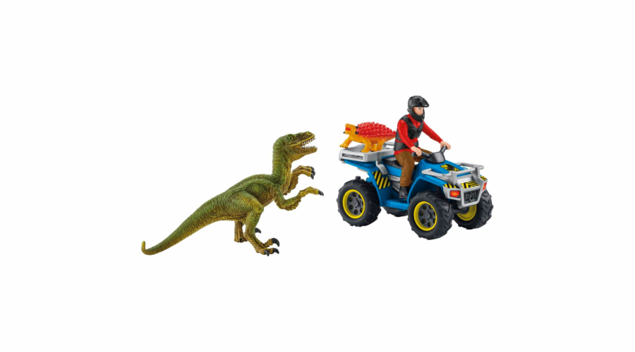 Schleich Dinosaurs Flucht auf Quad vor Velociraptor, Spielfigur