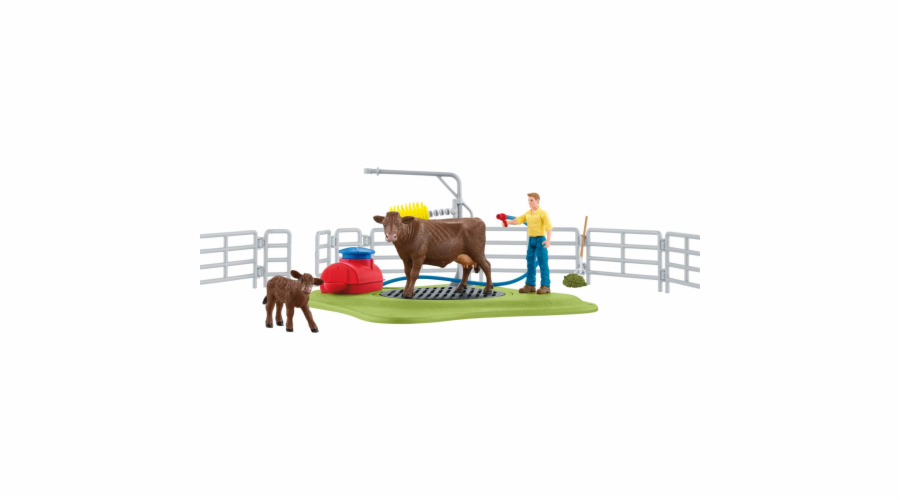 Schleich Farm World Kuh Waschstation, Spielfigur