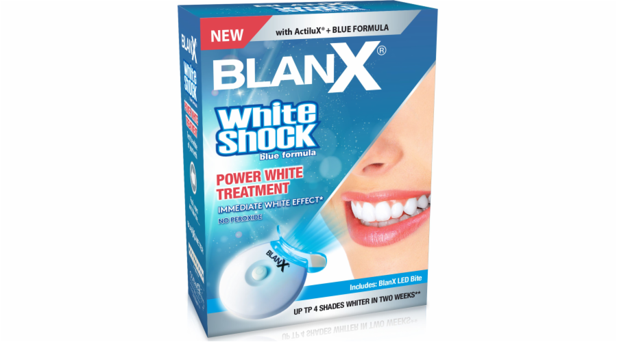 BlanX White Shock Whitening System zubní pasta 50 ml+LED Bite