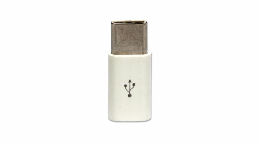 Redukce adaptéru USB (3.1), USB C- USB micro F, 0m, bílá