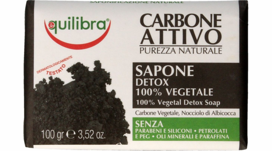Equilibra Carbo Detox 100% rostlinné detoxikační mýdlo 100g