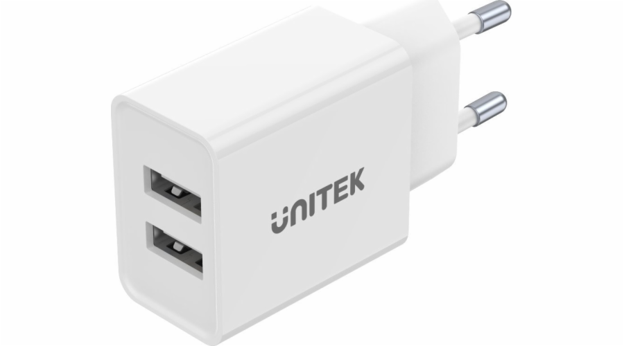 UNTIEK CHARGER 2X USB-A 12W WHITE P1113A-EU
