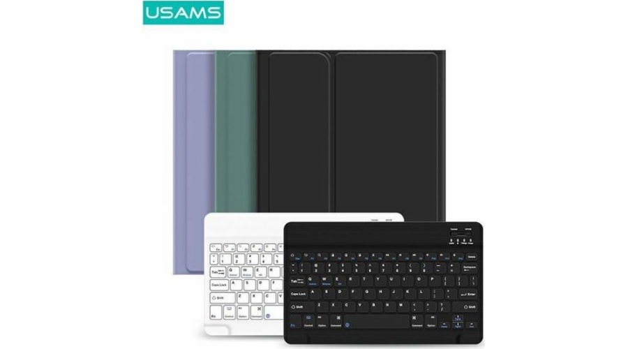 Pouzdro Usams USAMS Winro s klávesnicí iPad 10.2 černé pouzdro-černá klávesnice/černý kryt-černá kayboard IP1027YR01 (US-BH657)