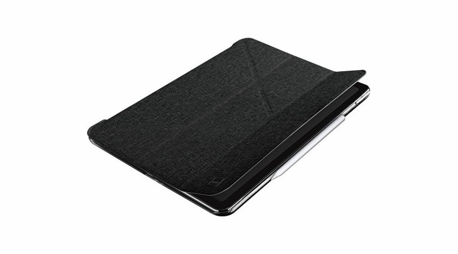 Pouzdro na tablet Uniq UNIQ kryt Yorker Kanvas iPad Pro 12.9 (2020) černá/obsidiánový úplet černý