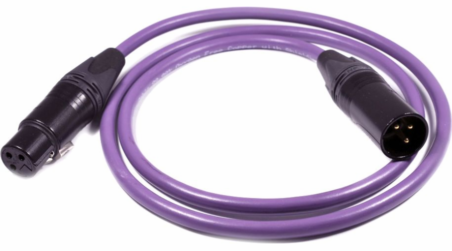 Melodika XLR - XLR kabel 2,5m fialový
