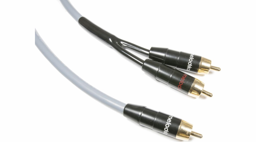Melodika RCA (Cinch) - RCA (Cinch) x2 kabel 1m šedý