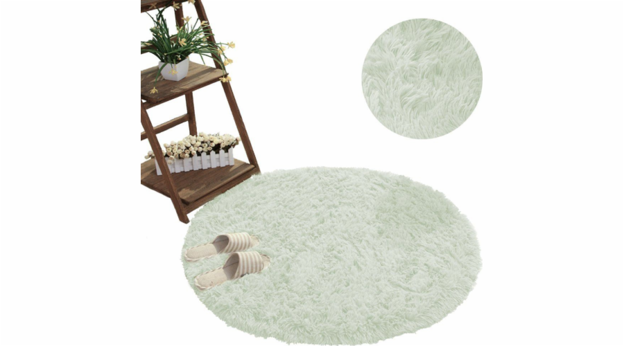 Strado Kulatý koberec Shaggy Strado 160x160 WhiteLime (White Lime) univerzální