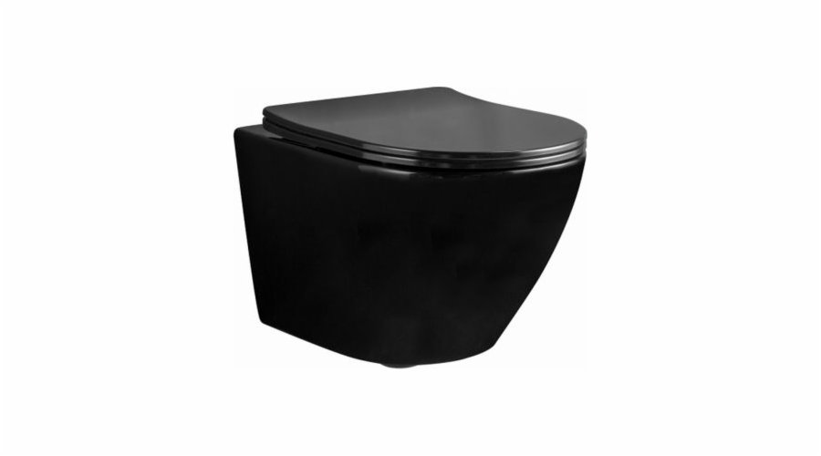 REA Carlo Mini Rimless závěsná WC mísa s duroplastovým sedátkem, kovové panty, soft-close (REA-C8936)