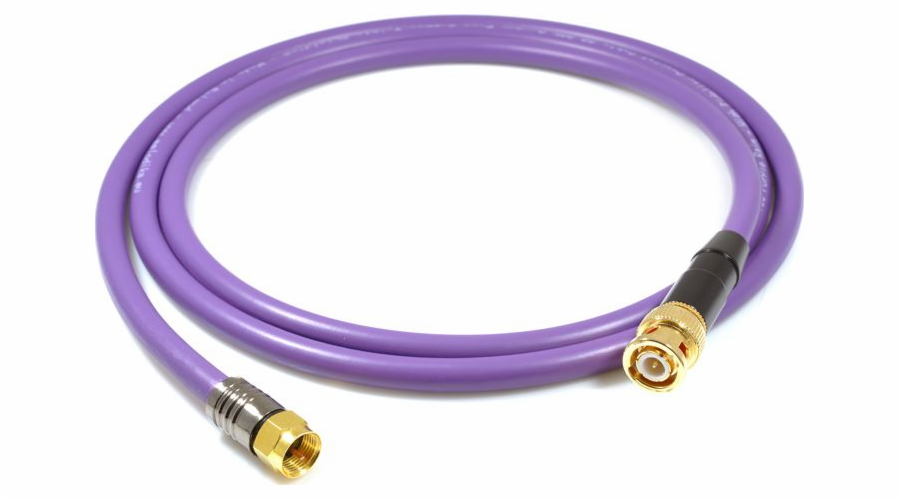 Melodika BNC kabel - F zástrčka 3m fialová