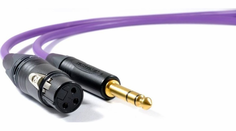 Kabel Melodika Jack 6,3mm - XLR 0,5m fialový