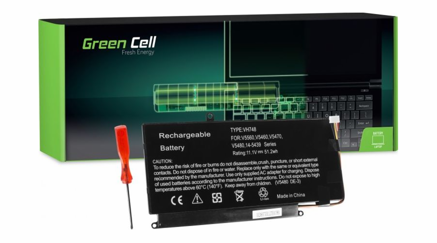 Baterie Green Cell VH748 pro Dell Vostro 5460 5470 5480 5560 a Dell Inspiron 14 5