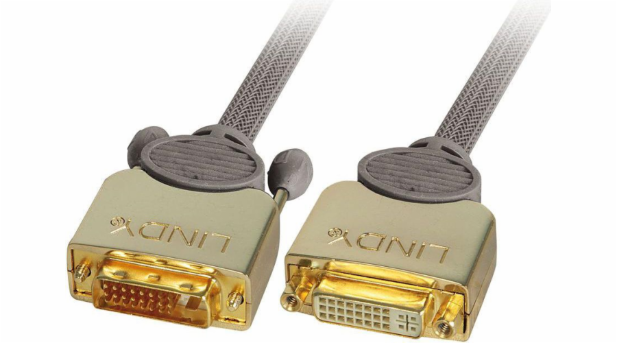 Kabel Lindy DVI-D - DVI-D 2m zlatý (37150)