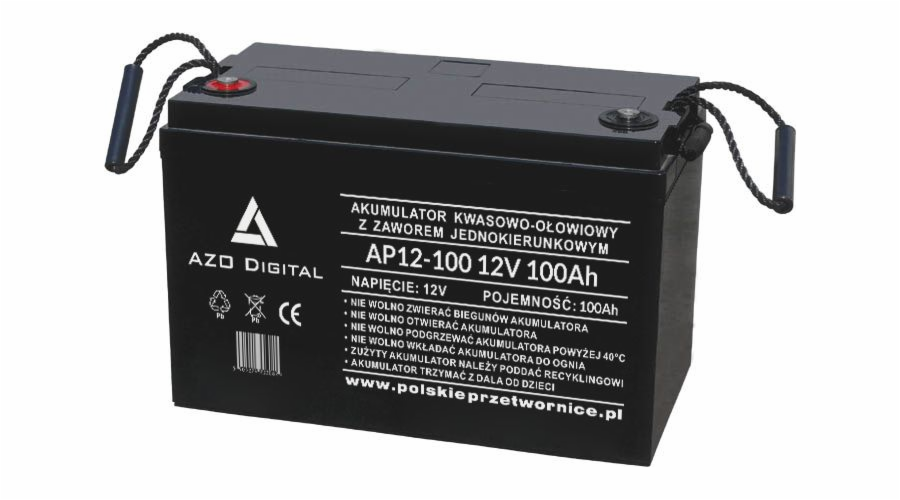 Maintenance-free VRLA AGM battery AZO Digital AP12-100 12V 100Ah