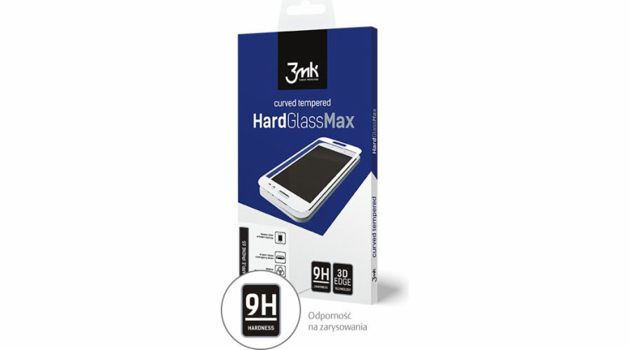 Tvrdé sklo 3MK Max pro Apple iPhone 6 Plus bílé