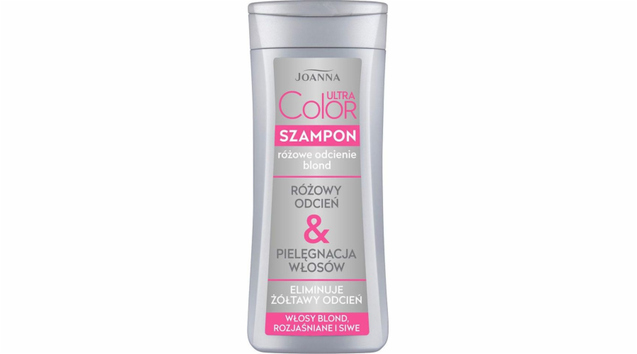 Joanna Ultra Color System Pink šampon pro blond, odbarvené a šedivé vlasy 200 ml