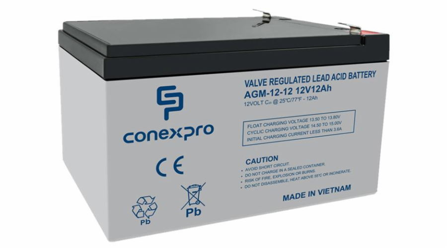 Baterie Conexpro AGM-12-12 VRLA AGM 12V/12Ah, T2