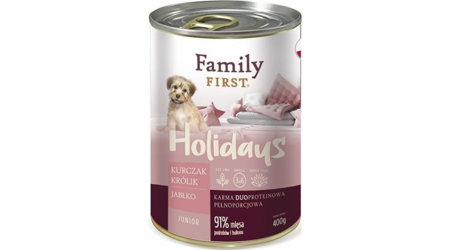 FAMILY FIRST Holidays Junior Venison beef and carrots - Wet dog food - 400 g