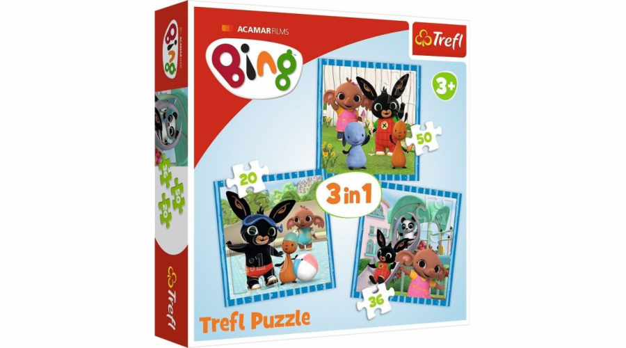 Trefl Puzzle 3v1 Zábava s přáteli Bing