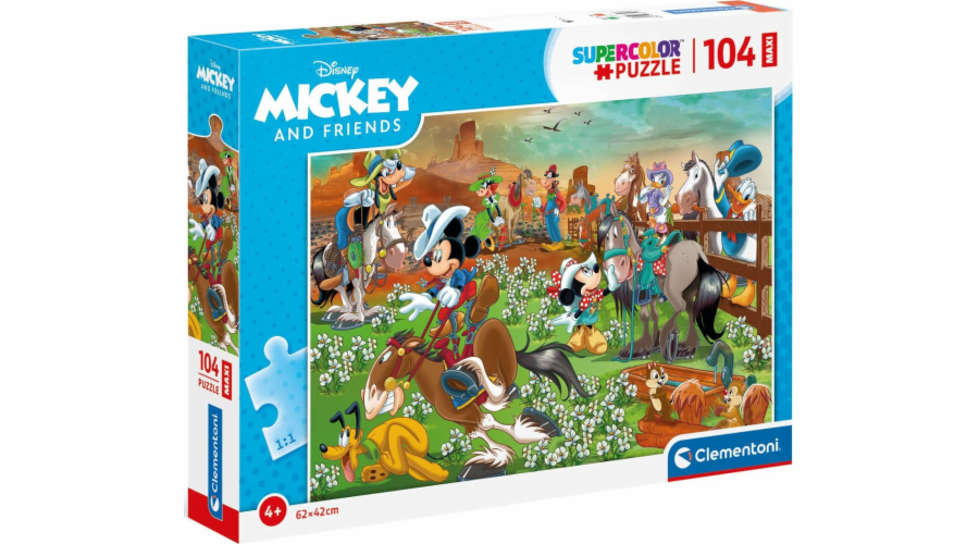 Puzzle 104 elementy Maxi - Myszka Miki i Przyjaciele