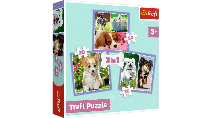 Puzzle 3v1 Milí psi